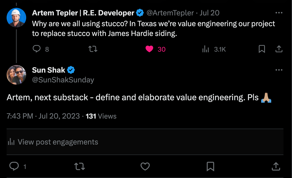 Value Engineering Twitter